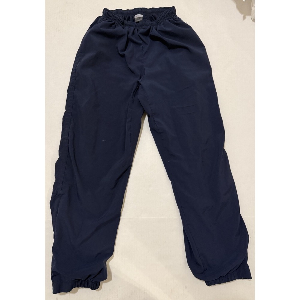 Vintage 90s Nike Track Pants Men's S Navy & White‎ Windbreaker Jogger Baggy Y2K